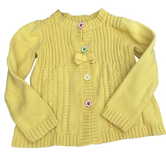 Gymboree Girls 2012 Yellow showers of flowers Cardigan Sweater Size small - Picture 1 of 7